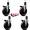 Service Caster 5'' Phenolic Swivel 1-5/8'' Expanding Stem Caster Set with Brake, 4PK SCC-EX20S615-PHR-PLB-158-4 - alternate 3